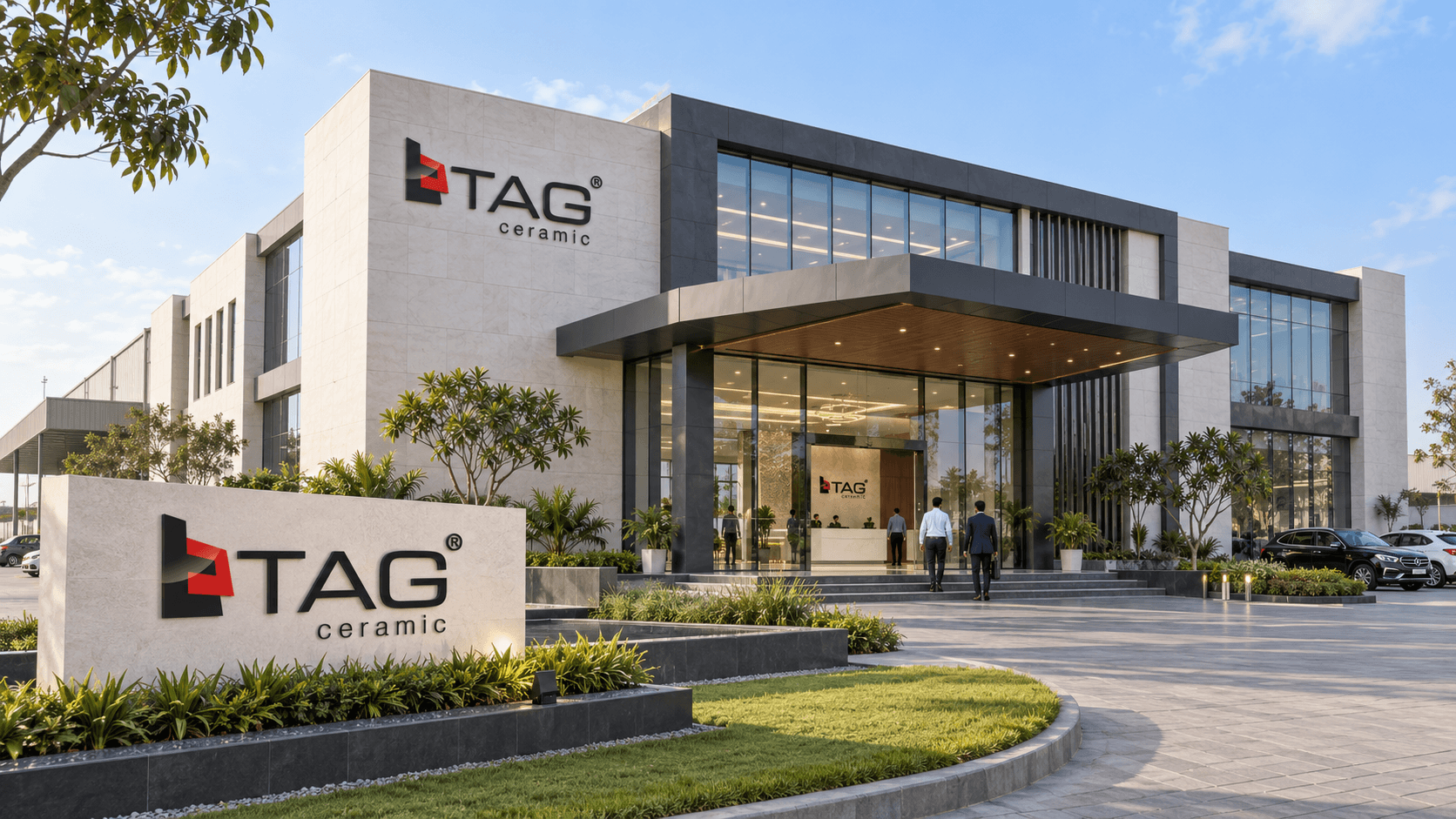 TAG Ceramic corporate office exterior presentation